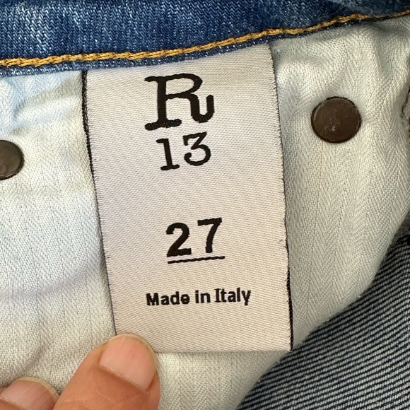 R13 Kate Skinny Angled Hem Jeans Size 27 - Picture 7 of 14